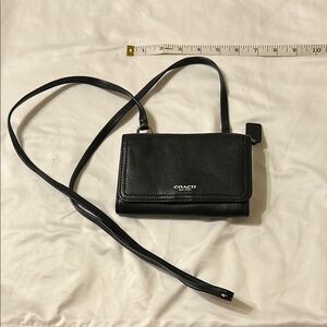 2x$30 Coach Black Leather Crossbody Bag
